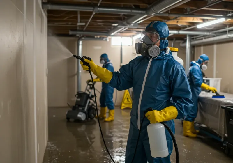 Basement Sanitization and Antimicrobial Treatment process in South Greeley, WY